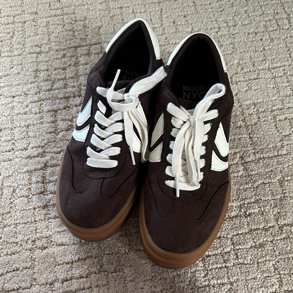 Women’s Brown and White Sneakers